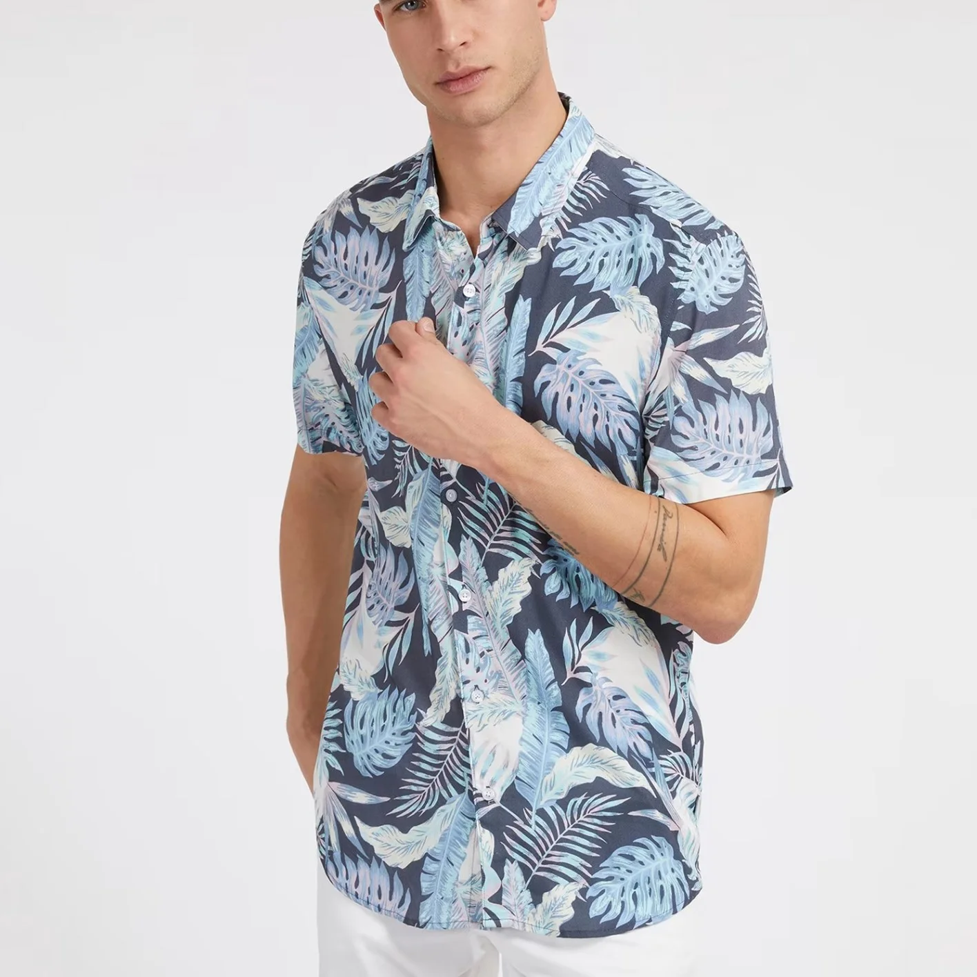 Φωτογραφία προϊόντος: Πουκάμισο GUESS eco rayon indigo Ανδρικό