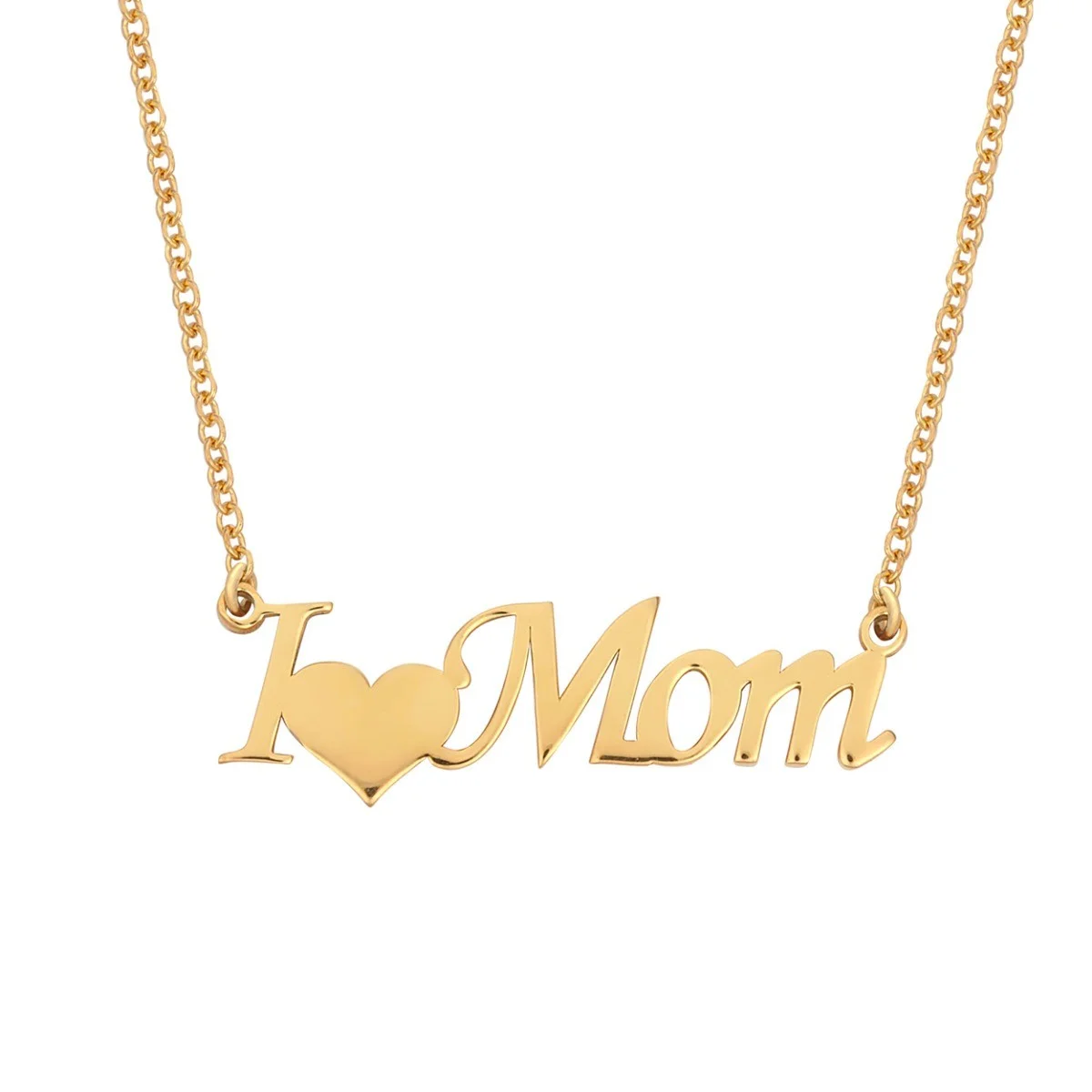 Φωτογραφία προϊόντος: Ασημένιο Κολιέ ( I Love Mom ) σε Χρύσωμα Κ18 / AK-11794G1