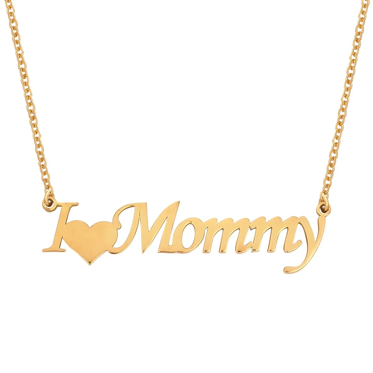 Φωτογραφία προϊόντος: Ασημένιο Κολιέ ( I Love Mommy ) σε Χρύσωμα Κ18 / AK-11798G1
