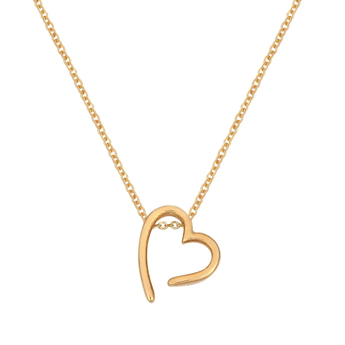 Φωτογραφία προϊόντος: Ασημένιο κολιέ με Χρύσωμα Κ18 και καρδιά / AK-E5075G1