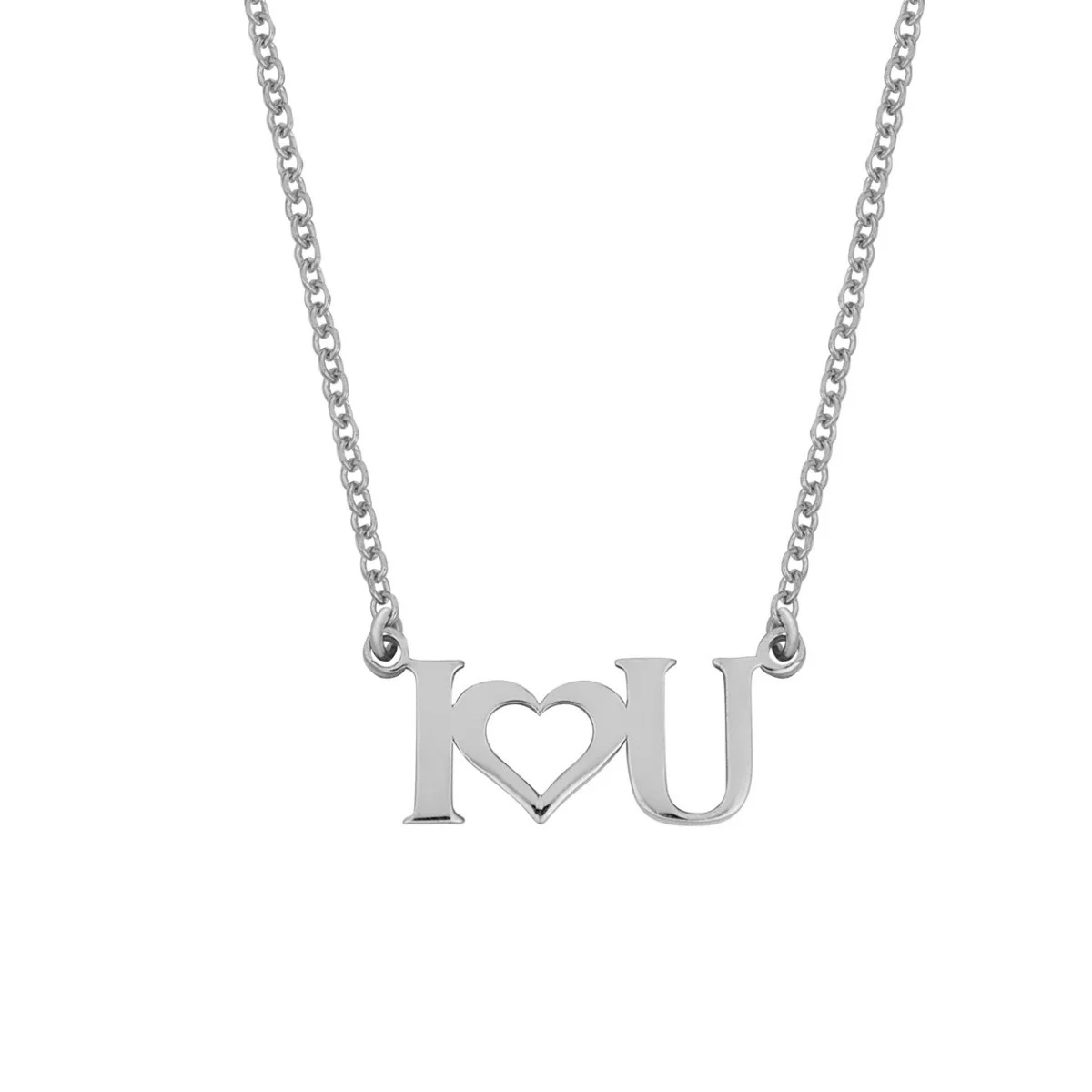Φωτογραφία προϊόντος: Ασημένιο κολιέ "I love U" / AK-11791L1