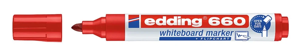 Φωτογραφία προϊόντος: EDDING μαρκαδόρος ασπροπίνακα 660, επαναγεμιζόμενος, κόκκινος