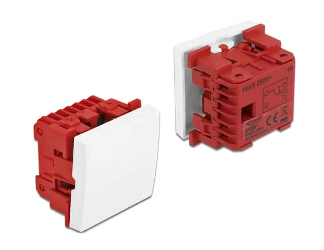 Φωτογραφία προϊόντος: DELOCK module διακόπτης Easy 45 81362, μονός, 1-pole, 2-way, λευκός