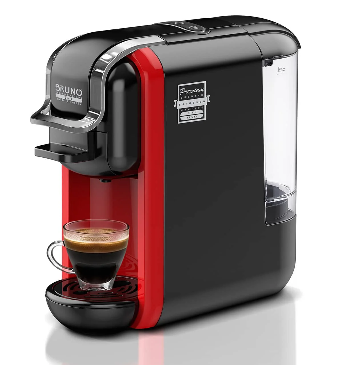 Φωτογραφία προϊόντος: BRUNO καφετιέρα espresso 3 σε 1 BRN-0214, Hot +amp; Cold, 1450W, 19 bar, μαύρη