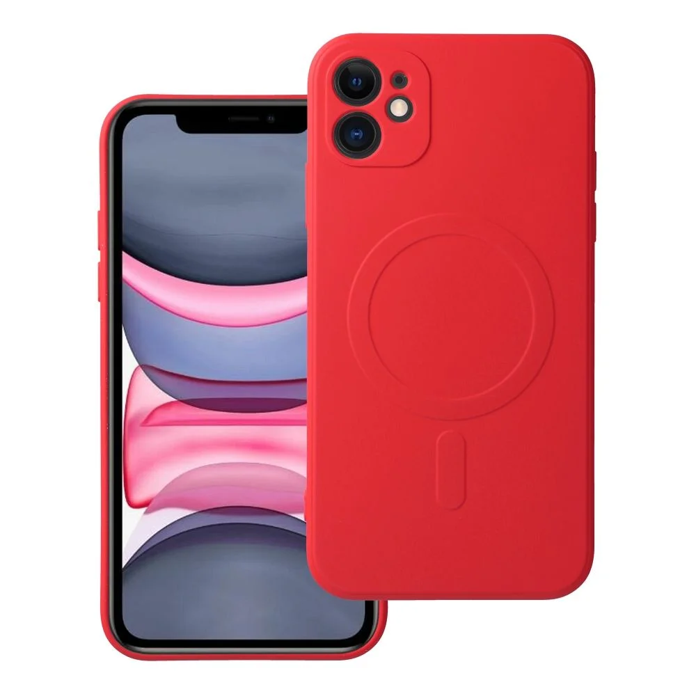 Φωτογραφία προϊόντος: . Silicone Mag Cover case for IPHONE 11 red