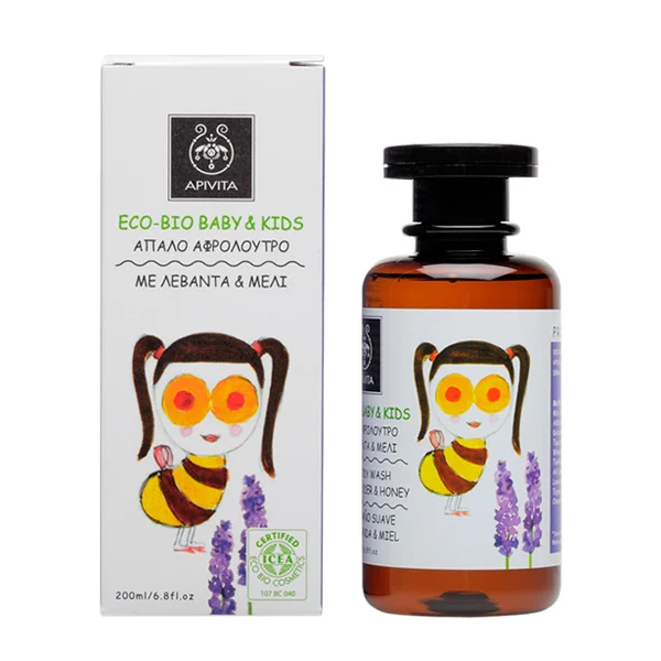 Φωτογραφία προϊόντος: Apivita Eco-Bio baby +amp; kids Απαλό αφρόλουτρο με μέλι +amp; λεβάντα 200ml