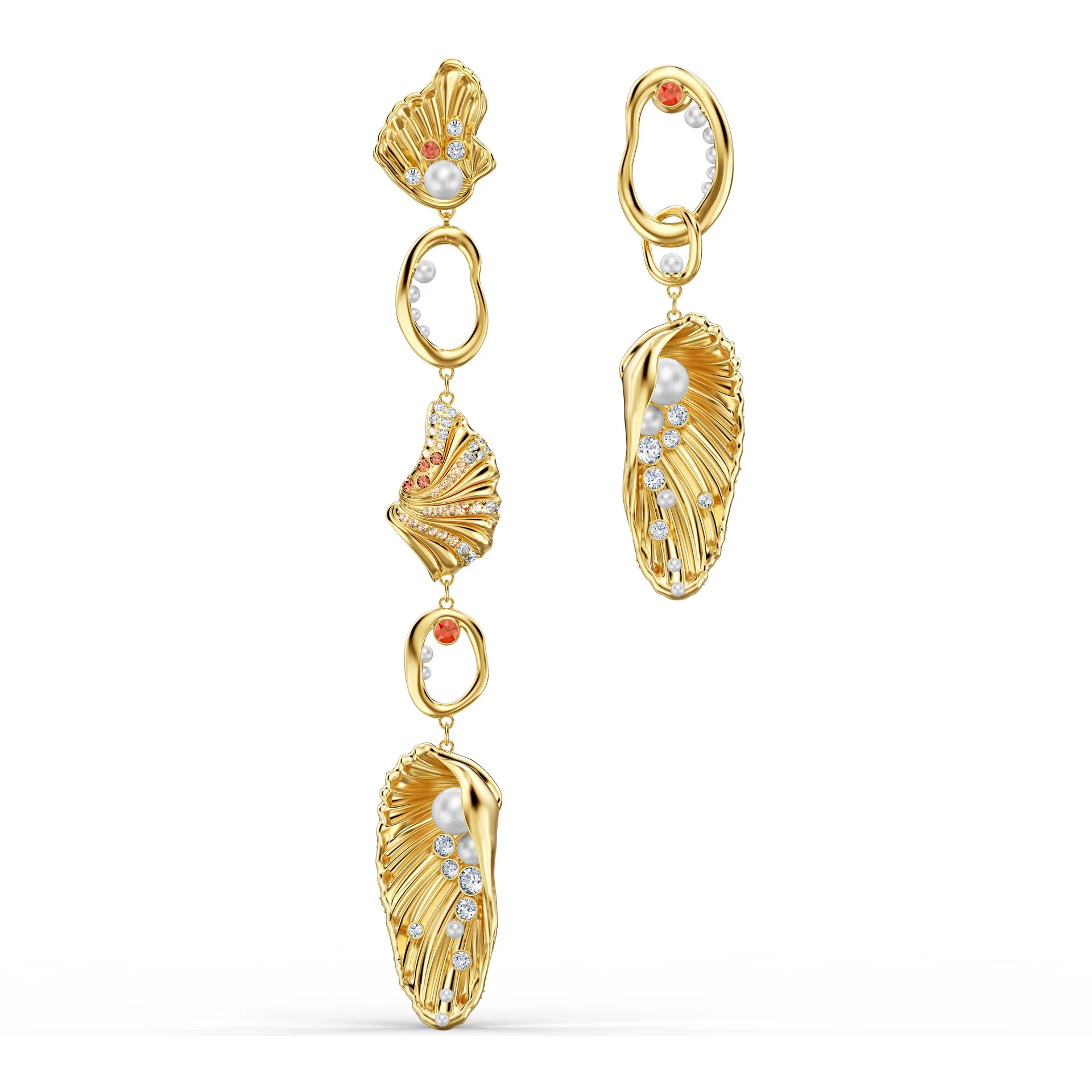 Φωτογραφία προϊόντος: Shell Angel Pierced Earrings, Light multi-colored, Gold-tone plated