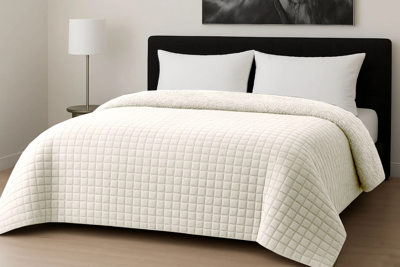 Φωτογραφία προϊόντος: Κουβερτοπάπλωμα Le Blanc Flannel Comfort Σούπερ Υπέρδιπλο 260Χ240 700gsm RIB CUT Ivory