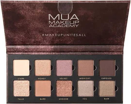 Φωτογραφία προϊόντος: MUA 10 Shade Velvet Nudes Μatte & Foil Eyeshodow Collection Palette Παλέτα Σκιών για τα Μάτια 11g