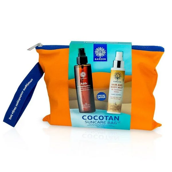Φωτογραφία προϊόντος: Garden Cocotan Suncare Bag Suntan Oil Face +amp; Body Spray SPF10 150 ml + Hair and Body Mist Flirty Coconut 100 ml