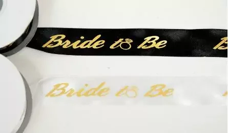 Φωτογραφία προϊόντος: Κορδέλα χρυσοτυπία Bride to be