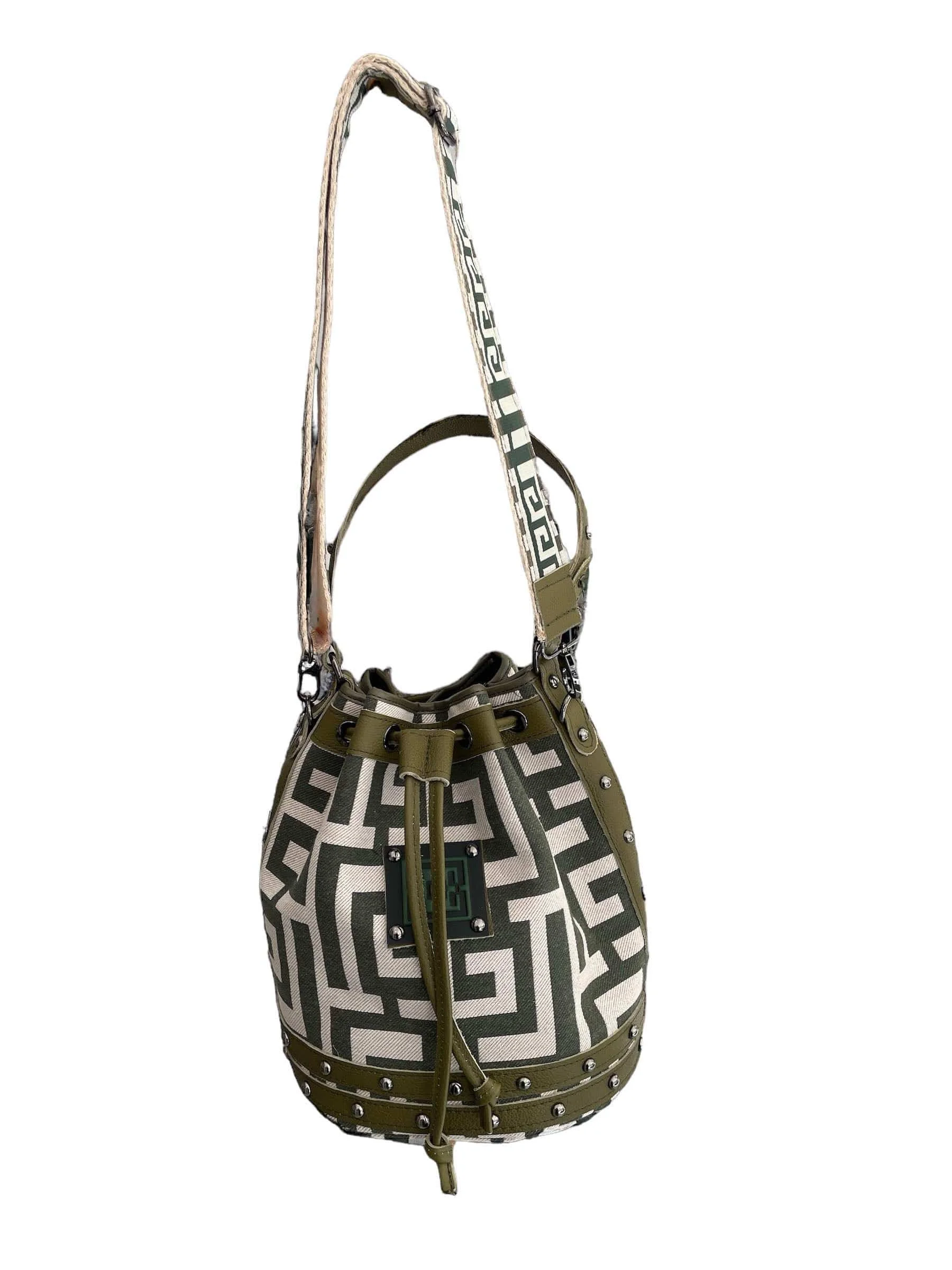 Φωτογραφία προϊόντος: Midneto Nefeli green beige Labyrinth Bag