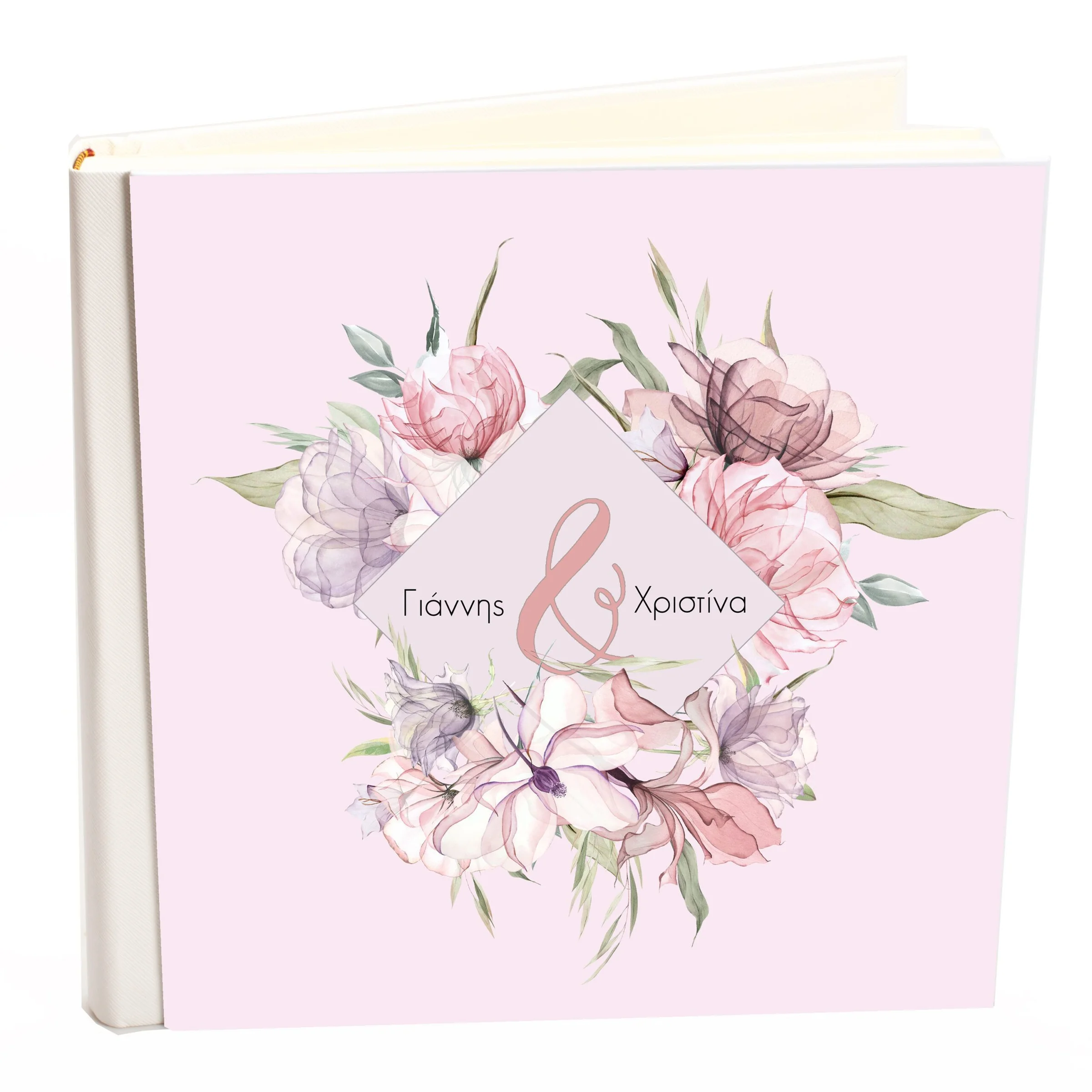 Φωτογραφία προϊόντος: HOPER Άλμπουμ my album roses boho style με όνομα Γιάννης - Χριστίνα άλμπουμ με ριζόχαρτο 35x35cm και κουτί άλμπουμ