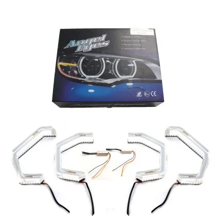 Φωτογραφία προϊόντος: Δαχτυλίδια angel eyes για BMW F30 - U-Design - με 2 χρώματα και λειτουργία φλας (λευκό και κίτρινο)