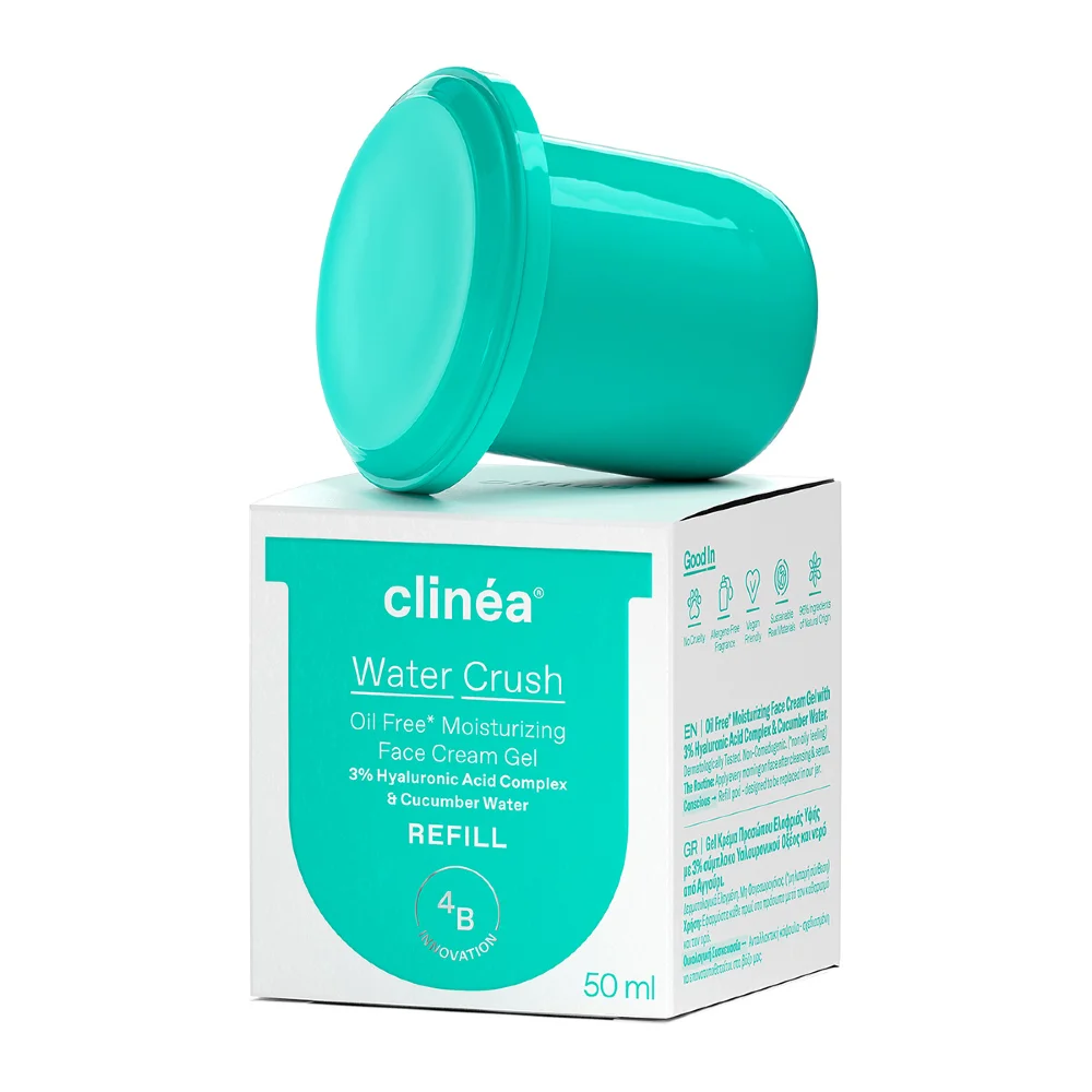 Φωτογραφία προϊόντος: CLINEA Water Crush Refill - Ενυδατική Κρέμα-Gel Προσώπου Ελαφριάς Υφής (50ml)