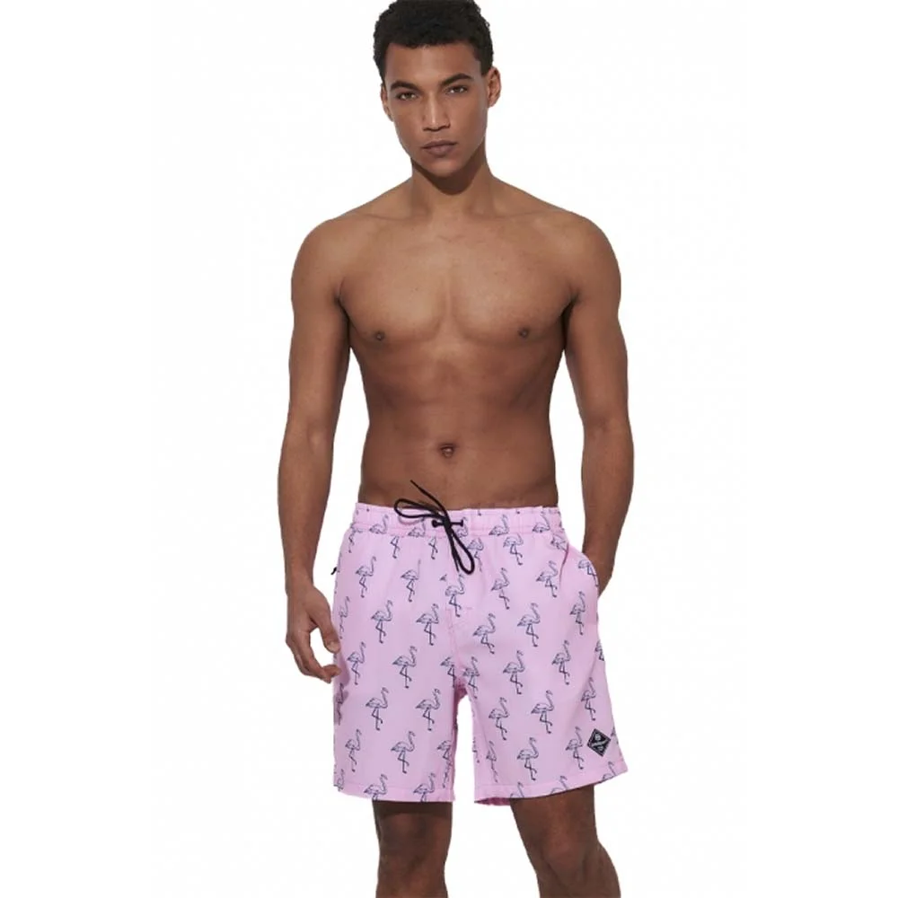 Φωτογραφία προϊόντος: Body Action Μαγιό Σορτς ALLOVER PRINTED SWIM SHORTS PINK FLAMINGO 033624-11A