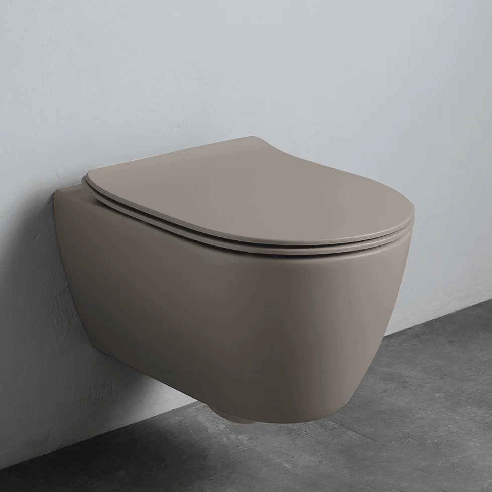 Φωτογραφία προϊόντος: Scarabeo Moon Rimless Clean Flush - Λεκάνη Κρεμαστή με κάλυμμα Soft Close Sand, Μπεζ 552000SC-510
