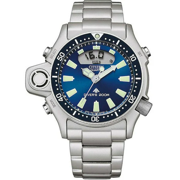 Φωτογραφία προϊόντος: CITIZEN JP2000-67L PROMASTER AQUALAND DIVERS SILVER STAINLESS STEEL BRACELET