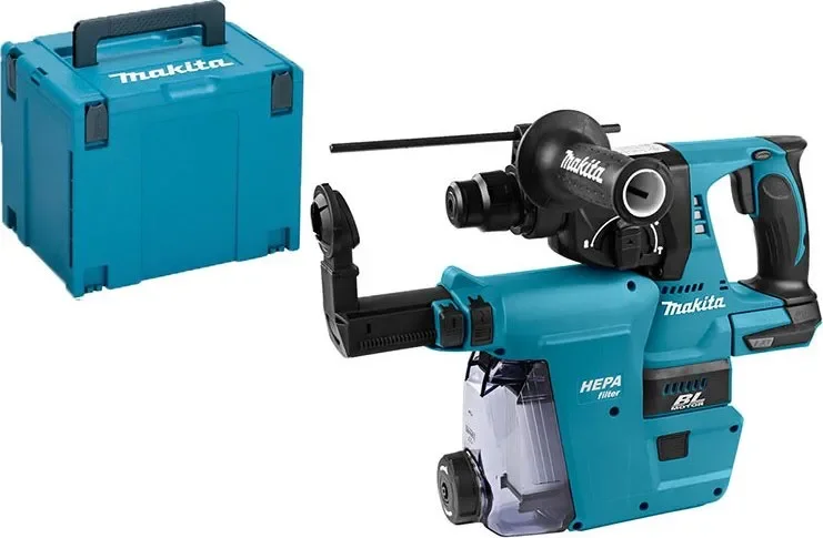Φωτογραφία προϊόντος: Makita DHR242ZJW - Κρουστικό Σκαπτικό Μπαταρίας 18V SDS Plus με Κιτ Σκόνης σε βαλίτσα μεταφοράς Makpac (Solo)