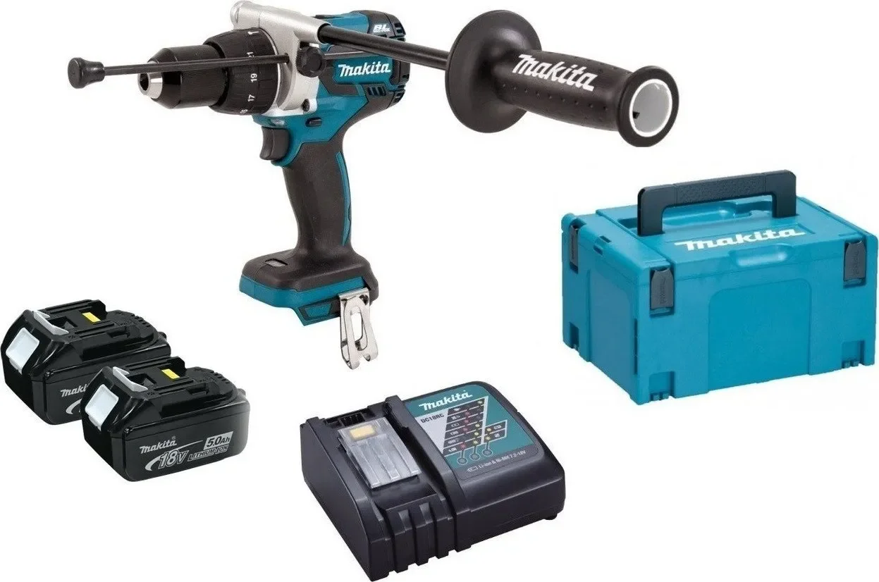 Φωτογραφία προϊόντος: Makita DHP481RTJ - Κρουστικό Δραπανοκατσάβιδο 18V BL Motor σε Makpac με Φορτιστή και 2 Μπαταρίες x 5Ah (2x5Ah)