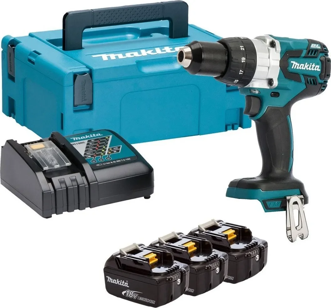 Φωτογραφία προϊόντος: Makita DHP481RT3J - Κρουστικο Δραπανοκατσαβιδο 18V με Βαλίτσα (Makpac) και Φορτιστή + 3 Μπαταρίες (3×5.0Ah)