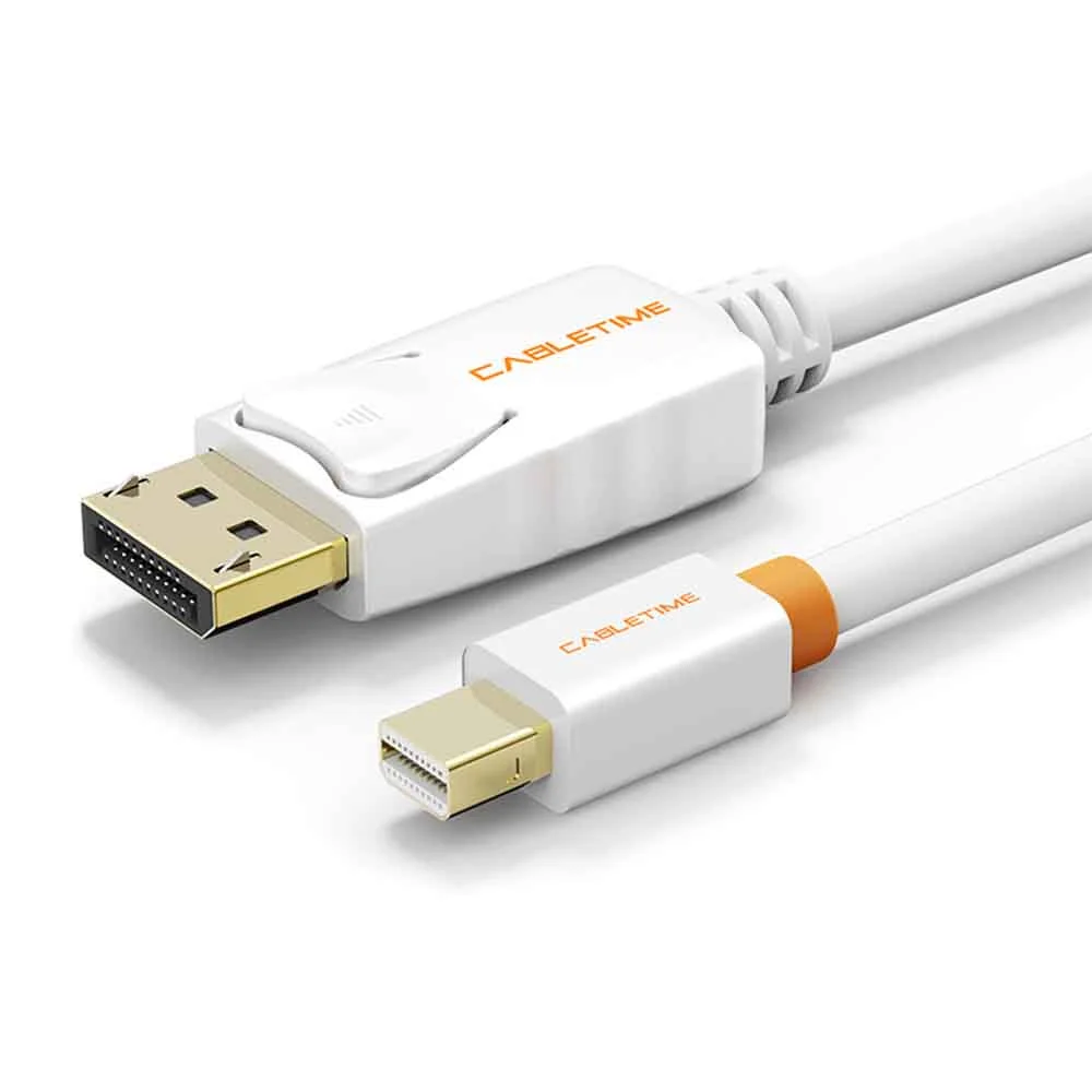 Φωτογραφία προϊόντος: Cabletime Cable Mini Display Port Male To Display Port Male 4K 1.8m White