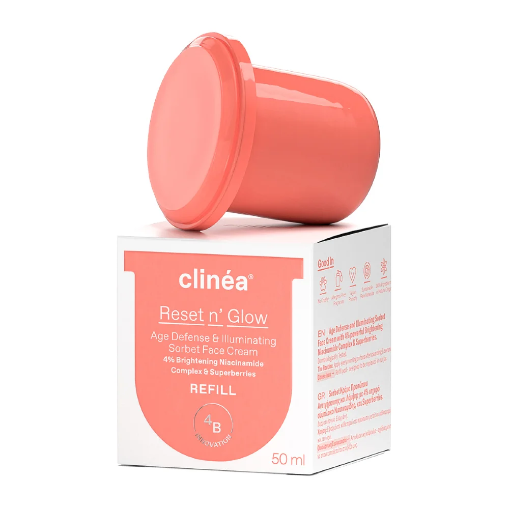 Φωτογραφία προϊόντος: CLINEA Reset n' Glow Refill - Sorbet Κρέμα Προσώπου Αντιγήρανσης και Λάμψης (50ml)