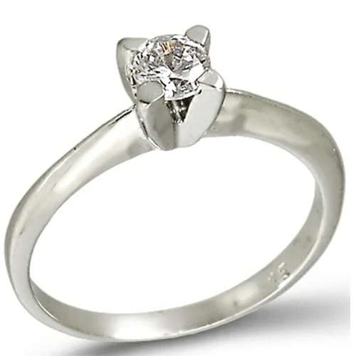 Φωτογραφία προϊόντος: fenixjewelry Λευκό Μονόπετρο Δαχτυλίδι 14k 0432Λ