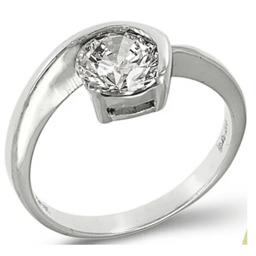 Φωτογραφία προϊόντος: fenixjewelry Λευκό Μονόπετρο Δαχτυλίδι 14k 0173Λ