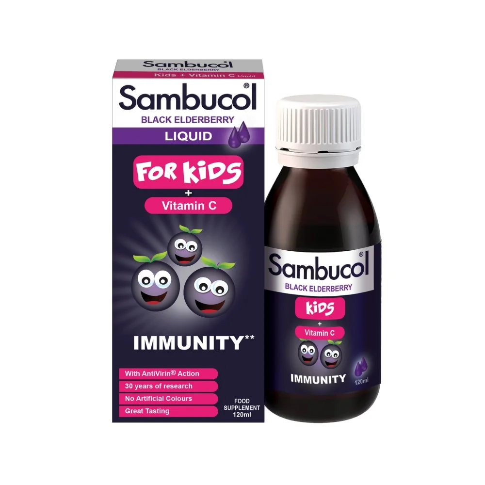 Φωτογραφία προϊόντος: Galenica Sambucol Black Elderberry for Kids + Vitamin C Παιδικό Σιρόπι για την Ενίσχυση του Ανοσοποιητικού 120ml