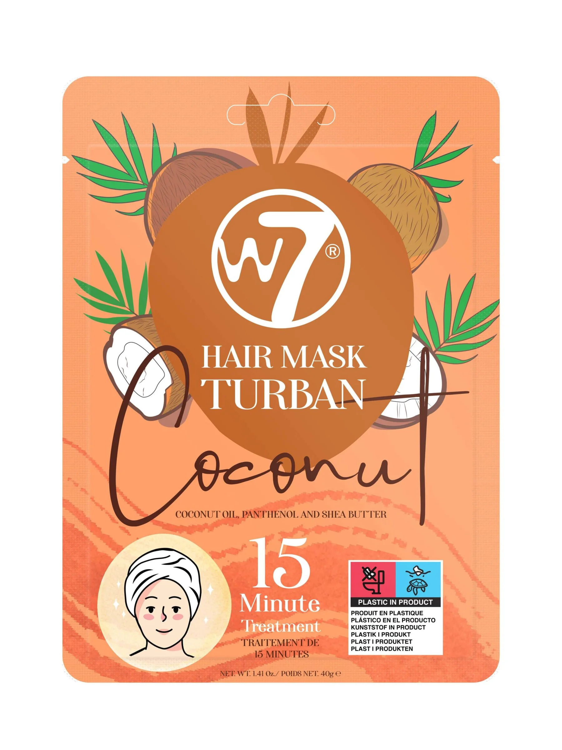 Φωτογραφία προϊόντος: W7 Μάσκα μαλλιών Turban coconut