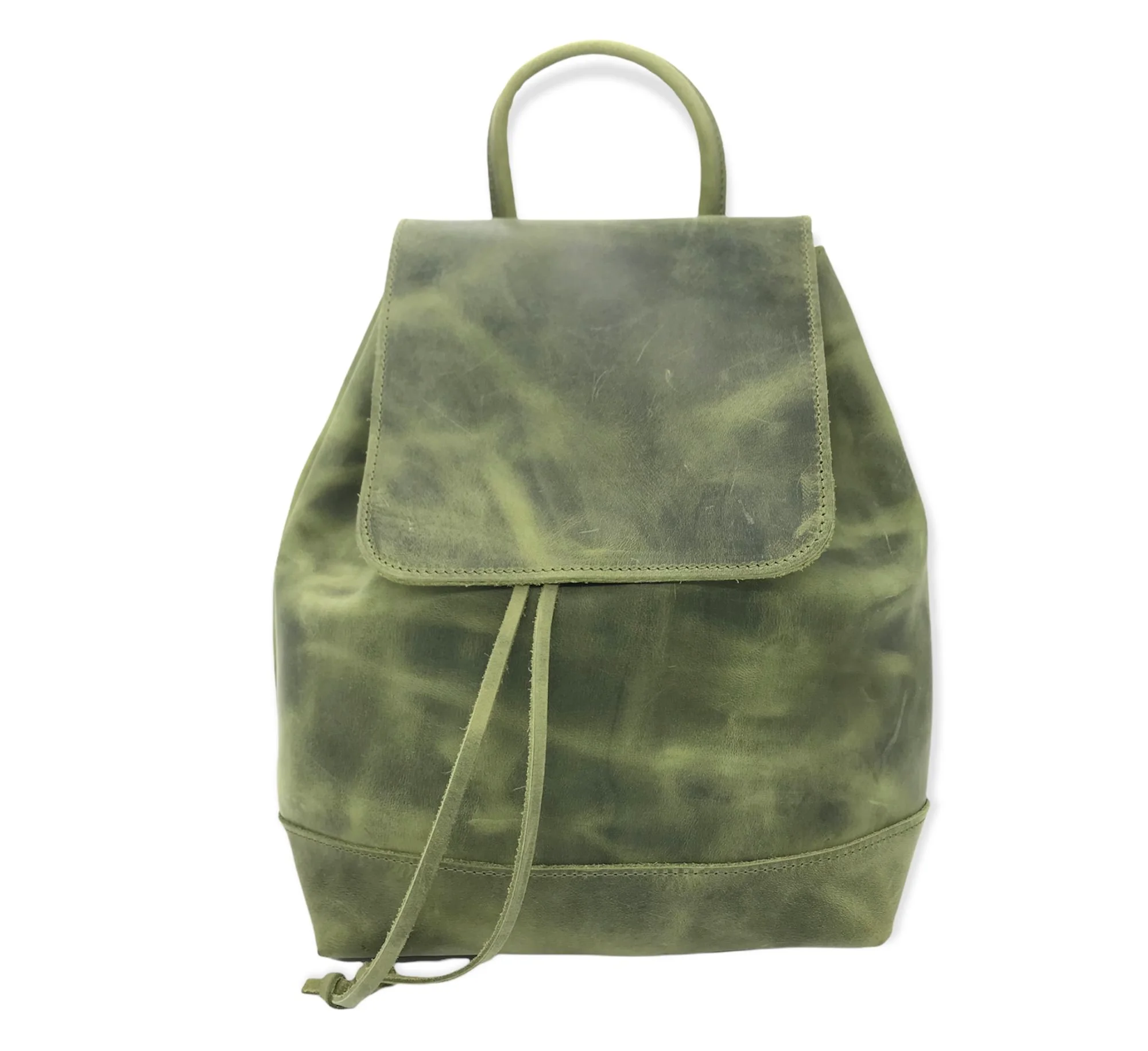 Φωτογραφία προϊόντος: OEM Pouch backpack olive green / δερμάτινο σακίδιο πλάτης