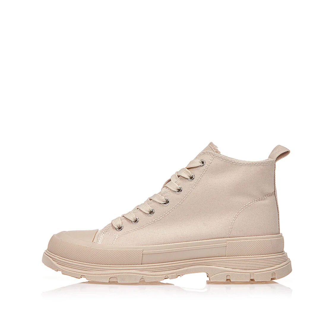 Φωτογραφία προϊόντος: SUPER MODE SNEAKERS μποτάκια μπεζ υφασμάτινα με κορδόνια