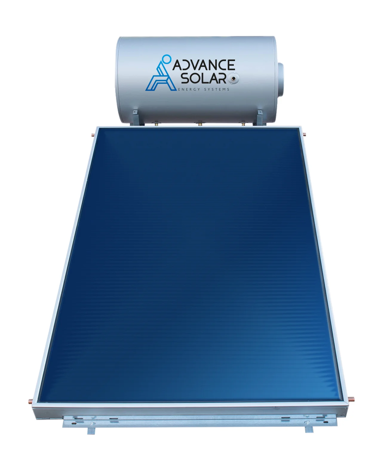 Φωτογραφία προϊόντος: Advance Solar Glass Evo 160lt/2.50m² Glass ηλιακός διπλής ενέργειας ταράτσας με 1 επιλεκτικό συλλέκτη 2.50m² 160lt