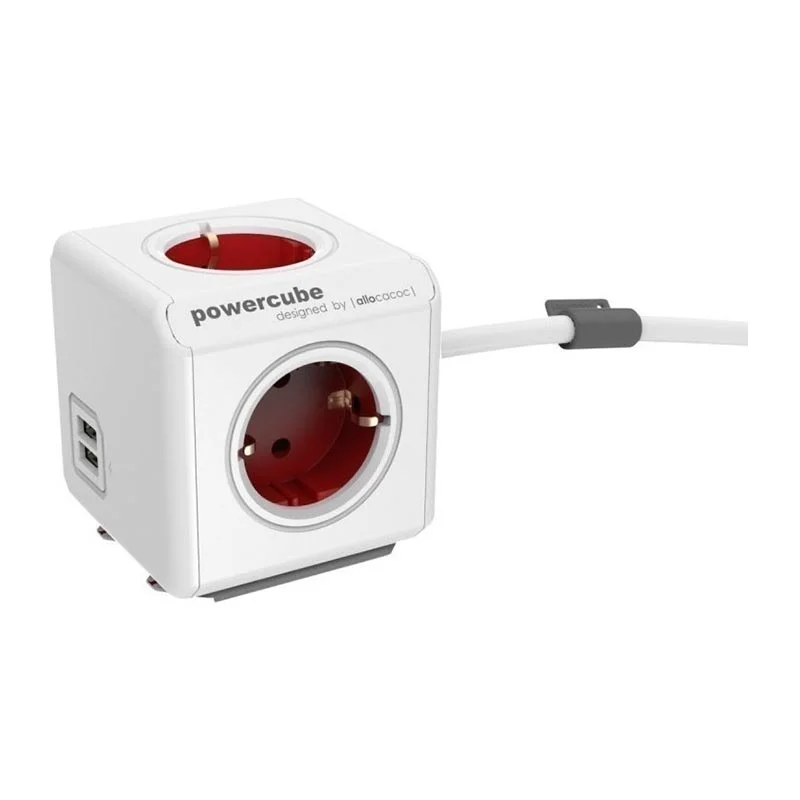 Φωτογραφία προϊόντος: Allocacoc PowerCube Extended USB 1.5m Red