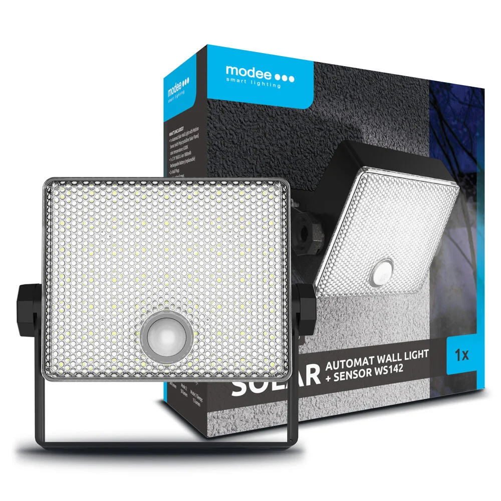 Φωτογραφία προϊόντος: OEM Modee Lighting Ηλιακός Προβολέας LED WS142 Αυτόματος με Αισθητήρα 500lm-ML-WS142
