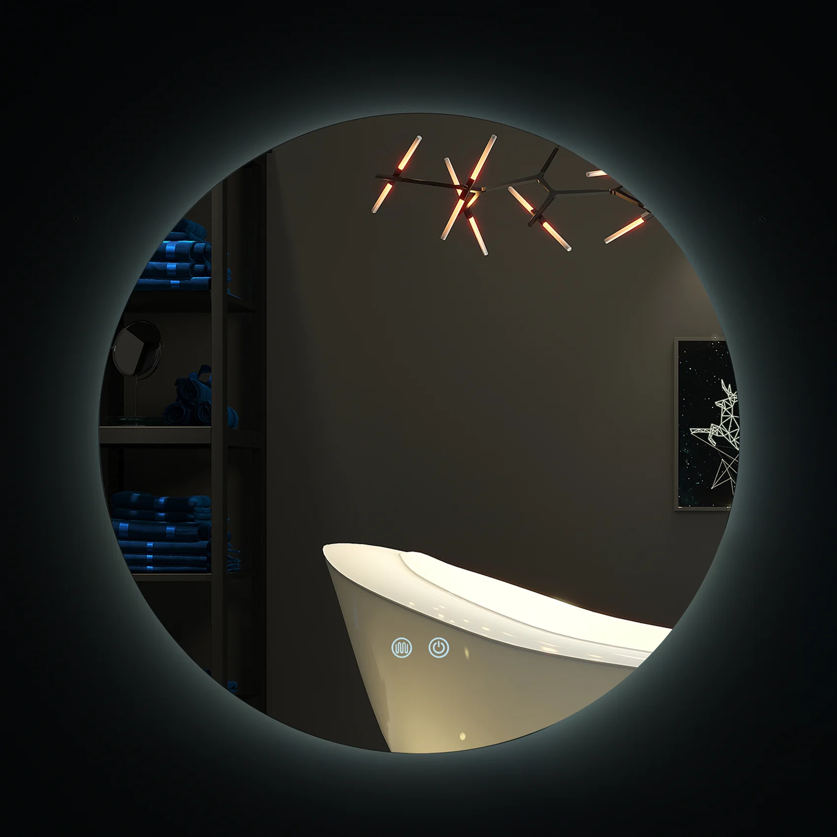 Φωτογραφία προϊόντος: Καθρέπτης led Vinci Milan BO641031 Φ60 αντιθαμβωτικός