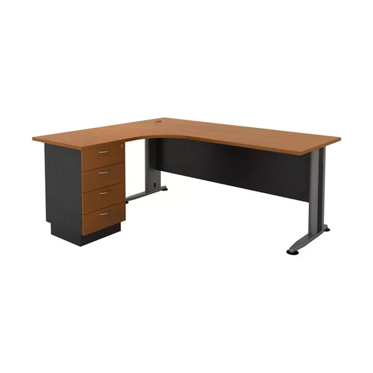 Φωτογραφία προϊόντος: Woodwell SUPERIOR COMPACT Αριστερή Γωνία (Dark Grey - Cherry), 180x70x75 / 150x60x75cm