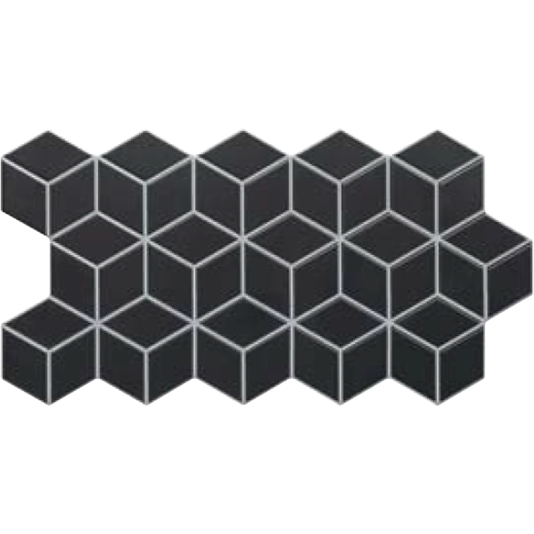 Φωτογραφία προϊόντος: Πλακάκι Τοίχου Ματ Rhombus Black 26,5×51cm Karag