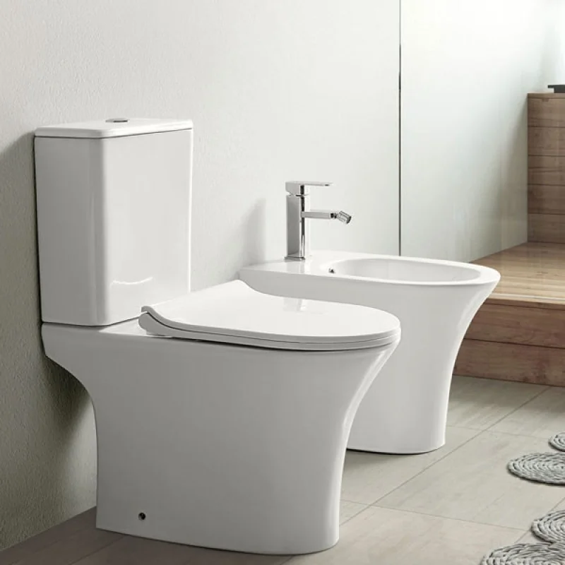 Φωτογραφία προϊόντος: Bianco Ceramica AidaRimless AD12000SC Λεκάνη Χ.Π. Πληρης με Slim Soft Close Κάλυμμα 66.5cm