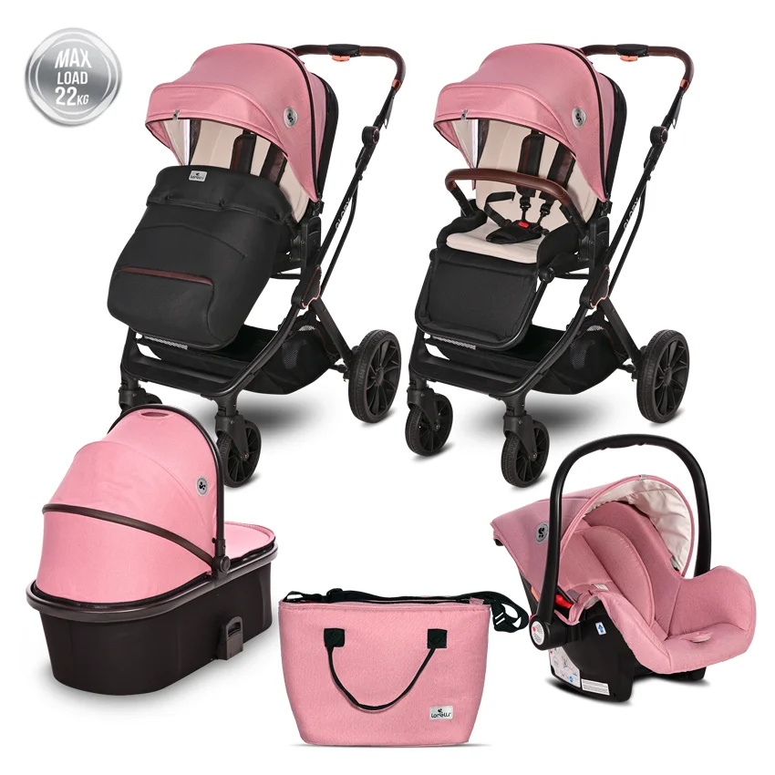 Φωτογραφία προϊόντος: LORELLI - BABY STROLLER GLORY 3IN1 PINK - 10021762301