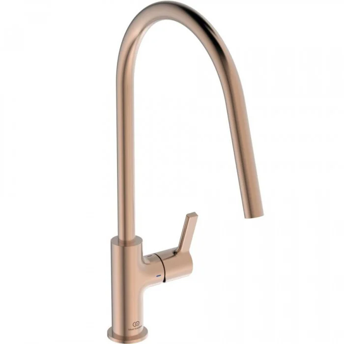 Φωτογραφία προϊόντος: Ideal Standard Gusto Μπαταρία κουζίνας πάγκου με ψηλό στρογγυλό περιστρεφόμενο ρουξούνi BD408J4 sunset rose