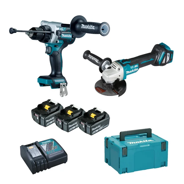 Φωτογραφία προϊόντος: Makita DLX2435TJ - Σετ κρουστικό δραπανοκατσάβιδο & τροχός 125mm 18V