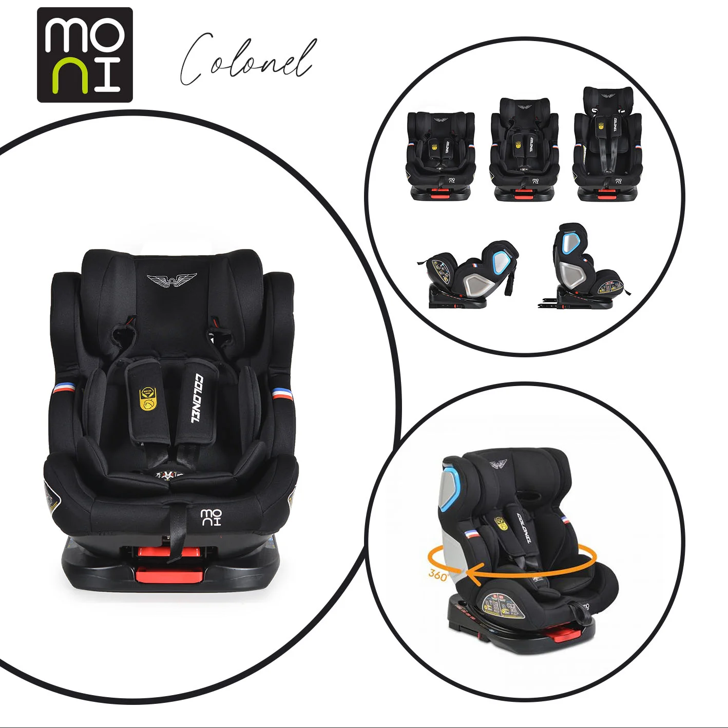 Φωτογραφία προϊόντος: MONI - Car seat Colonel black - 3801005150229