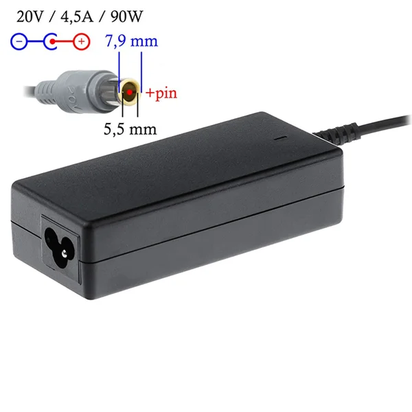 Φωτογραφία προϊόντος: Τροφοδοτικό Laptop Akyga AK-ND-18 20V / 4.5A 90W 7.9 x 5.5mm + pin Συμβατό με Lenovo 1.2m