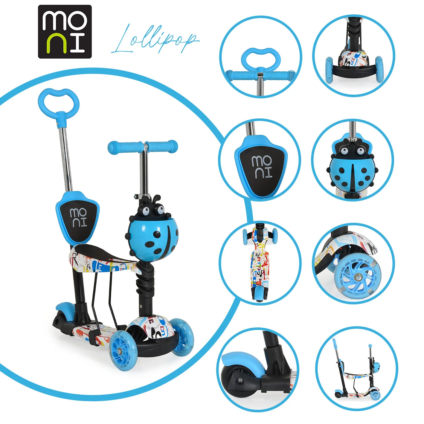 Φωτογραφία προϊόντος: MONI - Scooter Lollipop blue - 3800146227920