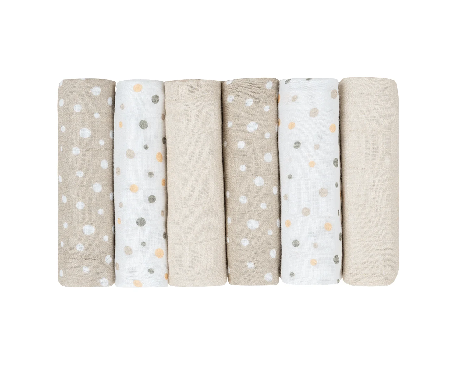 Φωτογραφία προϊόντος: Kikka Boo - Muslin cloth set 6pcs 30x30 cm Dots Beige - 31103010078