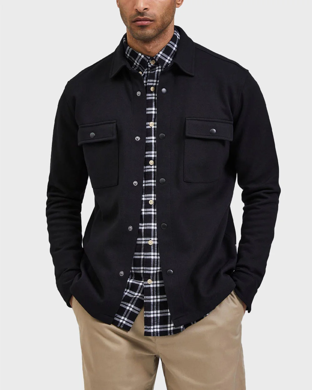 Φωτογραφία προϊόντος: SELECTED ΑΝΔΡΙΚΟ OVERSHIRT - 16085115 ΜΑΥΡΟ