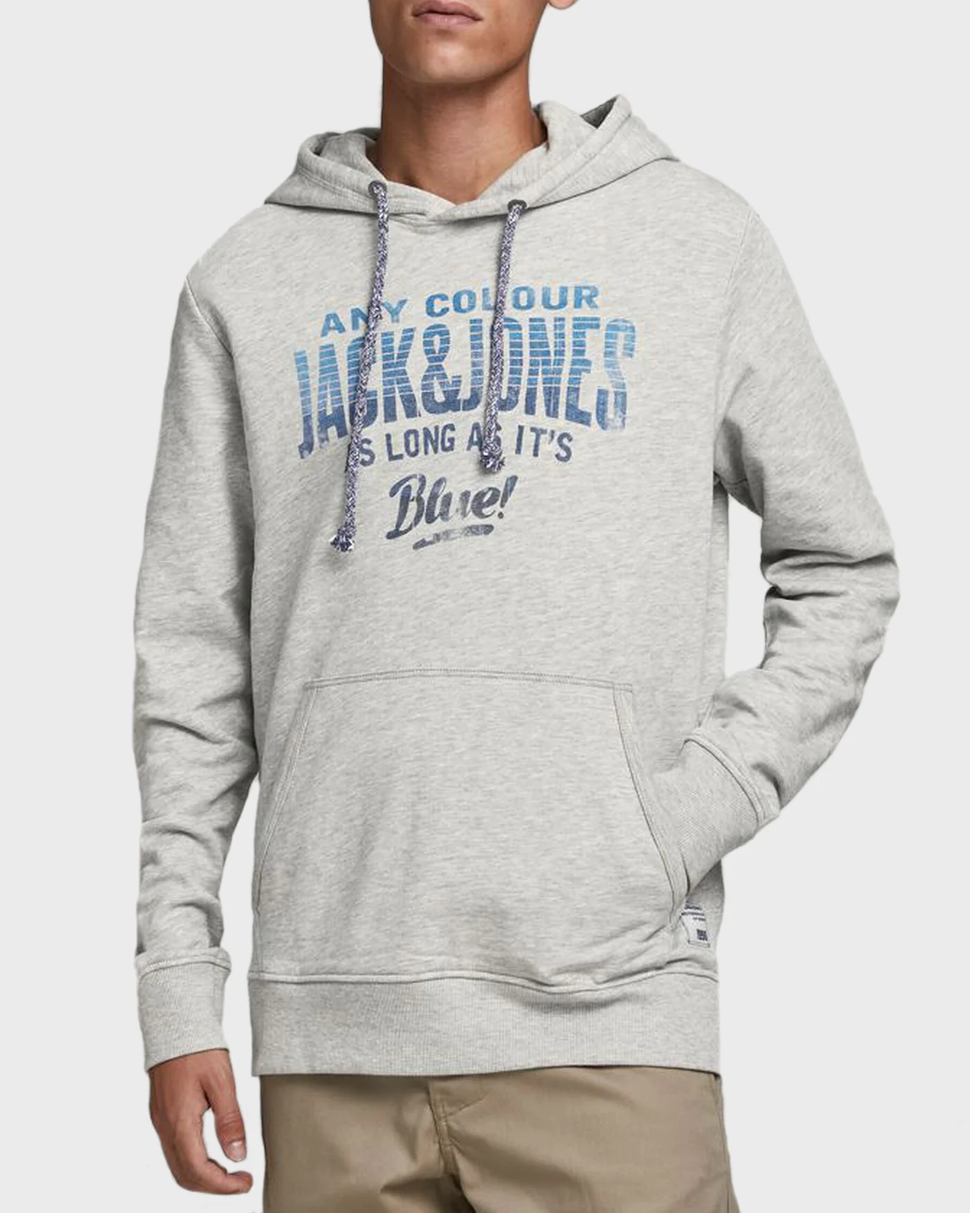 Φωτογραφία προϊόντος: Jack & Jones Kangaroo Φούτερ Cotton Blend Hoodie - 12178449 ΓΚΡΙ