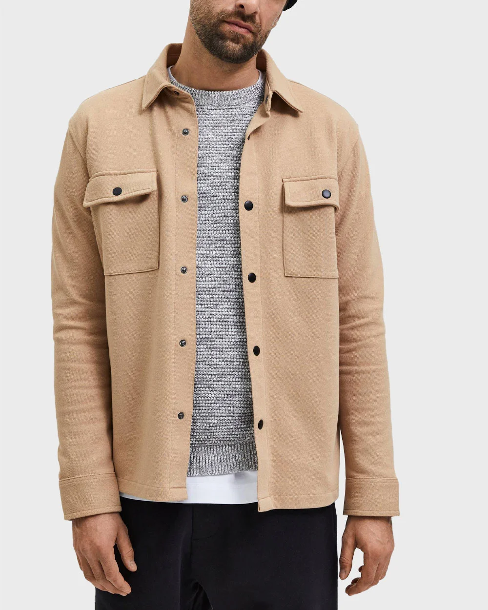 Φωτογραφία προϊόντος: SELECTED ΑΝΔΡΙΚΟ OVERSHIRT - 16085115 ΜΠΕΖ